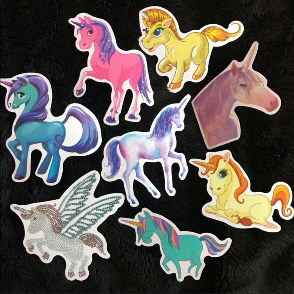 EIGHT UNICORN DECAL STICKERS